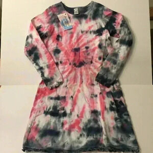 New! Long sleeve Tie dye ruffle Dress girls